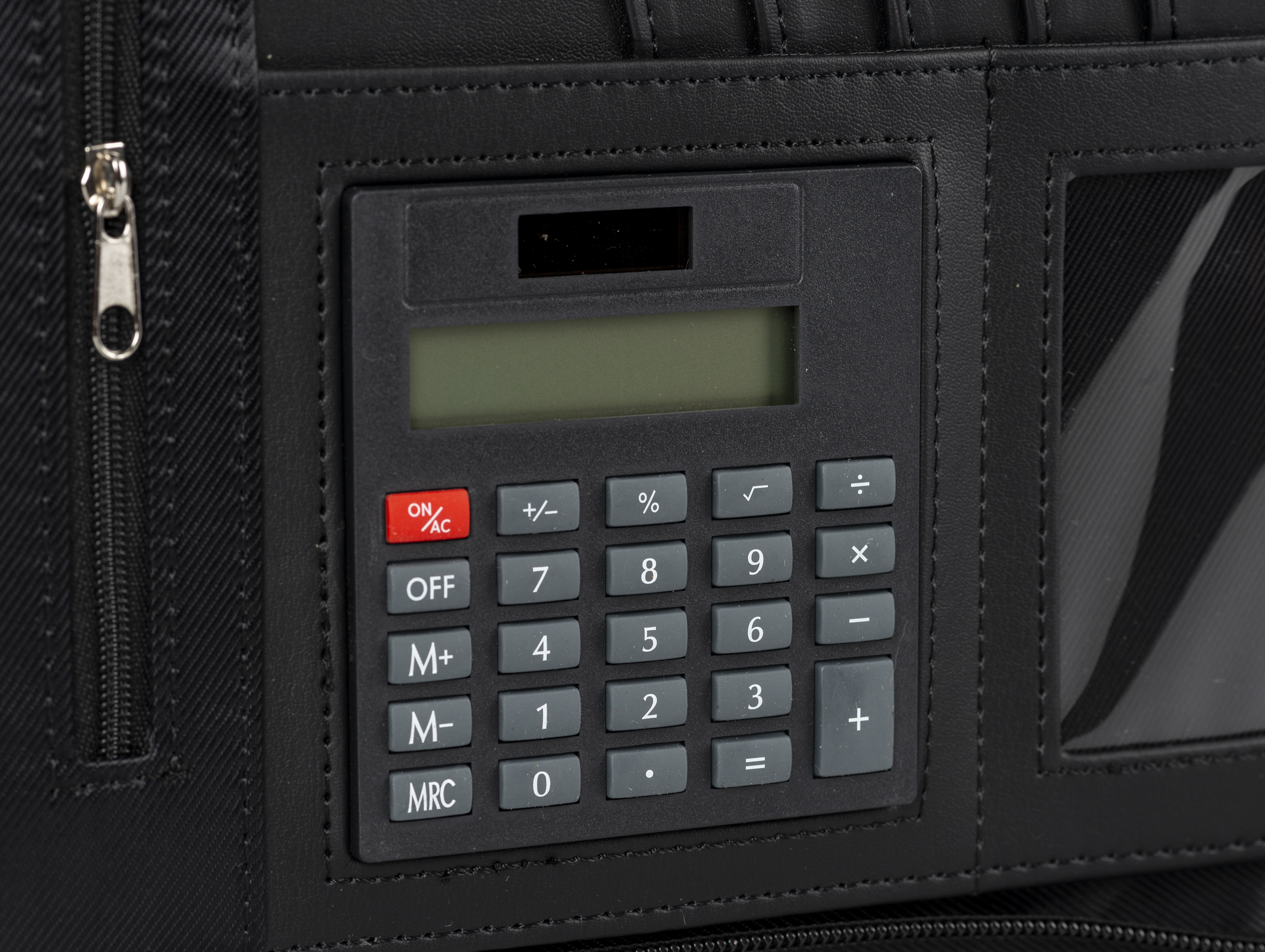 Offiziersmappe mit Taschenrechner 